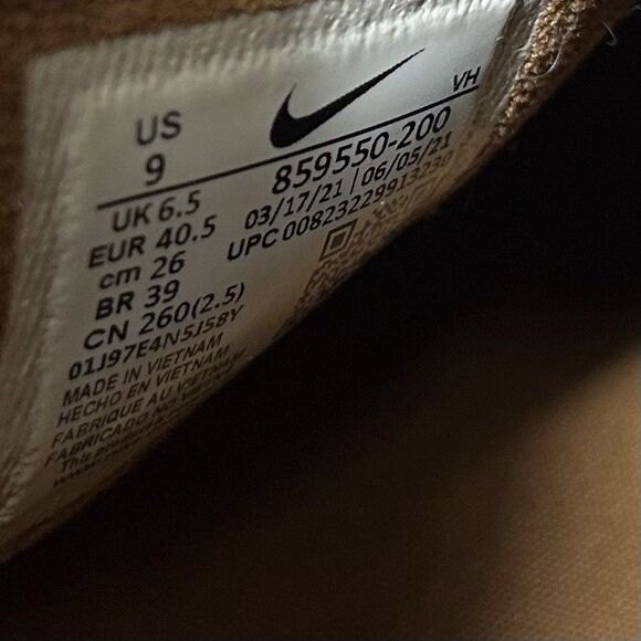 Nike Air Max Thea 859550-200 Women’s Sz 9 Ale Brown Leather Slip On Mid Boots - Picture 11 of 11